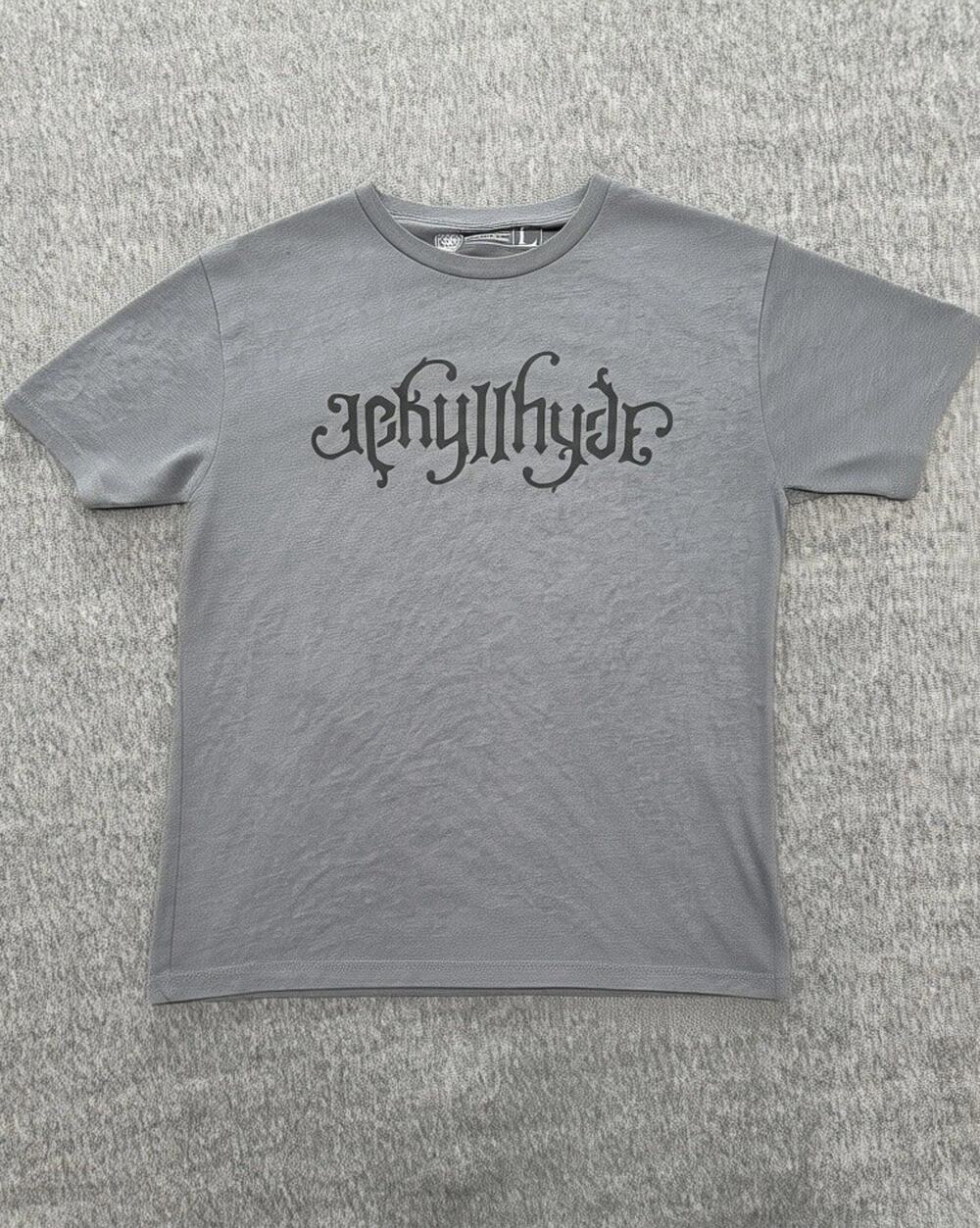 Jekyllhyde Apparel Mens L Gray Graphic Tee Grim Reaper Roses Gym Streetwear